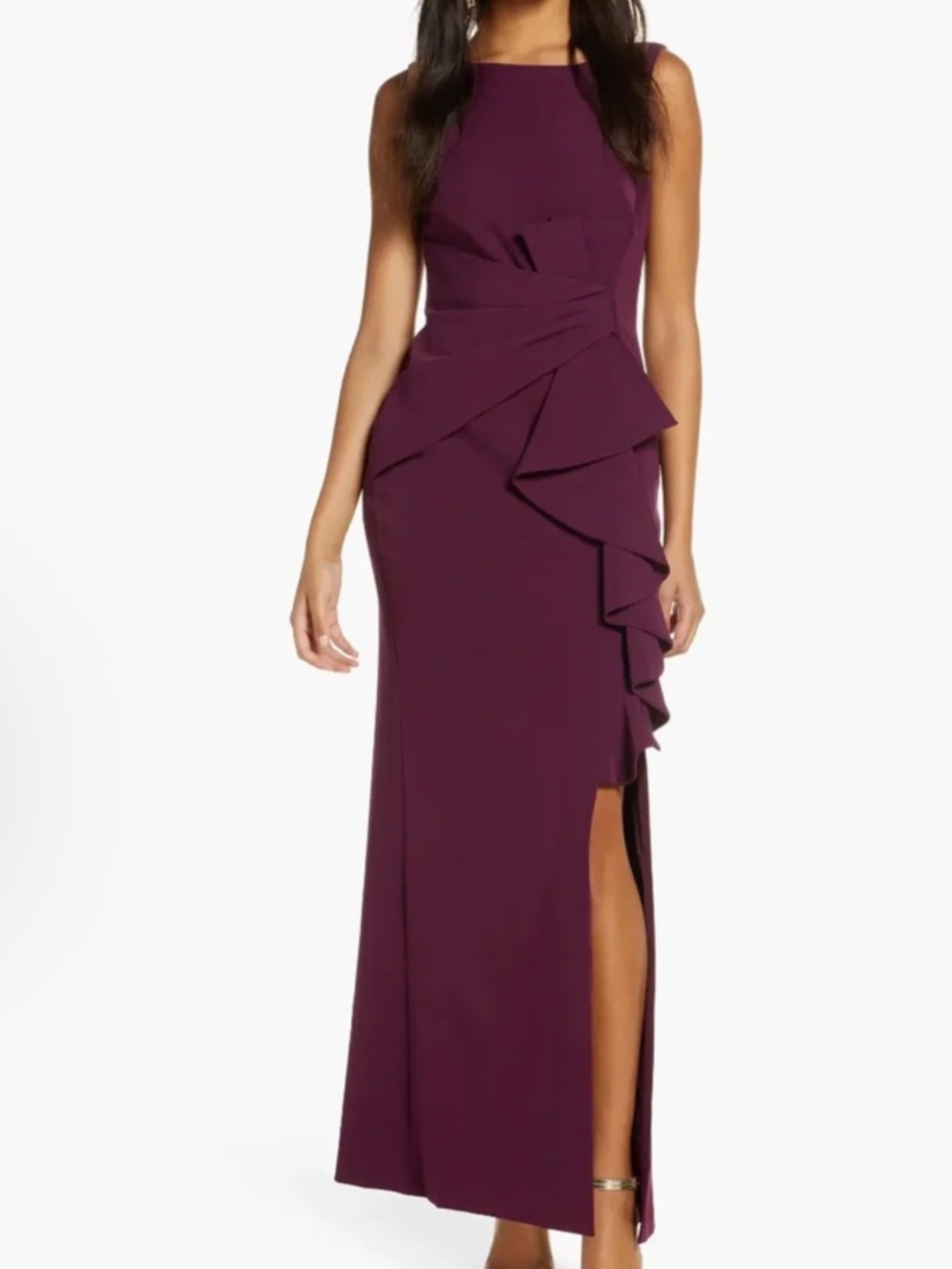 Eliza J Ruffle Front Gown, size 4